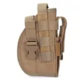 Holster militaire tactique sac de jambe randonnée en plein air kaki sangle nylon réglable. - Kaki
