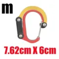 Multifunctional aluminum alloy D-shaped carabiner outdoor climbing buckle 7.62 cm size. - Medium - Gold Red