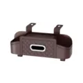 Auto Rücksitz Organizer PU Leder Hängebox Taschentuch Aufbewahrungsbox Multifunktional - Braun