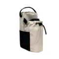 Tragbare Fitness-Wasserflaschentasche mit Netztasche und Kordelzug, ideal für Fitnessstudio. - 3 Starke Magnete / Weiß