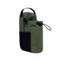 Armeegrüne Trinkflaschentasche mit Netztasche und Kordelzug für Fitnessstudio und Outdoorsport. - Armeegrün