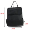 Organizador de Respaldo de Asiento de Coche Colgante Bolsa de Almacenamiento Multibolsillo - Negro