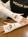 Summer cute puppy printed ice silk sunscreen sleeves anti-uv arm covers for women - Starry Puppy