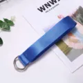 Blue Canvas Belt Variant, Double Ring Buckle Casual Strap For Daily Wear Accessories - 130cm / Blue
