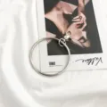 Metal round pants chain punk style hip hop ring keychain simple waist decorative accessory - Style 1