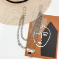 Punk multi-layer metal pants chain hip-hop waist chain jeans jewelry accessory for unisex. - Style 10