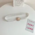 Pearl belt for women multi-strand beaded waist chain elegant dress accessory chic - Style 2