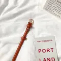 Minimalist women's thin brown leather belt with gold round buckle, versatile dress waist belt. - Red