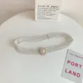 Pearl waist belt for women, Korean style multi-strand beaded dress fashion accessories. - Style 10