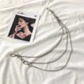 Stylish multi-layer silver metal chain belt for women, perfect hip-hop style clothing accessory. - Three Chains