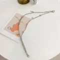 Punk style metal waist chain with cross and butterfly charms for trendy streetwear outfits. - Style 8