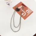 Punk style silver metal double layer pants chain hip hop fashion jeans waist chain accessory - Style 11