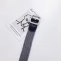 Gray braided canvas belt for men, stylish pin buckle casual jeans belt for youth daily wear. - 100cm / Gray Square Buckle