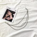 Silver multi-layer metal pant chain hip hop waist chain for women fashion jeans decor. - Three-Layer Waist Chain