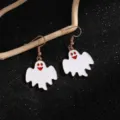 Orecchini pendenti fantasma simpatico Halloween, gioielli spettrali divertenti per feste donna. - Orecchini Fantasma Bianco (9.20.4)