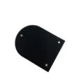 Black acrylic arch shaped decorative tray with metal feet for cosmetics perfume storage - Black U-Shaped