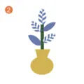 Cute acrylic potted plant desktop ornament variant style number two display stand - 02 Floral Stand