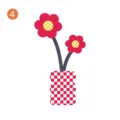 Acrylic cute flower desktop memo clip stand creative photo holder table ornament decoration - 04 Floral Stand