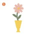 Acrylic cute flower memo clip desktop photo holder stand for room table decoration - 05 Floral Stand