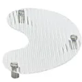 Clear acrylic crescent tray perfume organizer decorative storage tray for vanity desk - Transparent Ripple Crescent