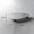 Irregular acrylic mirror jewelry display tray with metal sphere feet for home decor. - Mountain Tray / Mirrored