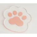 Transparent acrylic cat paw coaster cute pink paw pad heat insulation cup mat home decor - Nude