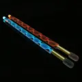 Acrylic glowing drumsticks detail view, LED light up drum sticks for stage performance. - 13-Color Ghost Style / 395*16mm / Gold