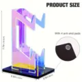 Acrylic game controller stand iridescent transparent desktop headphone display bracket - Iridescent Double Layer