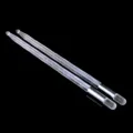 Detailed close-up of transparent acrylic drum sticks showing frosted tips and smooth finish. - 13-Color Ghost Style / 395*16mm / Silver