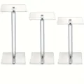 Set van transparante acryl display standaards 3 lagen voor sieraden en cosmetica tafel - Vierkant 3-delige Set