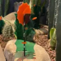 Acrylic cactus decorative ornament detail, modern transparent plant for desktop or photo prop. - Spiny Cactus Pillar / 7.2x12.5cm