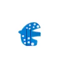 Acrylic bird shaped flower vase Nordic style transparent blue decorative vase ornament for home desk - Small Bird with Dots