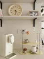 Desktop acrylic multi-layer storage rack cream color cosmetic and cup organizer variant. - 2 Tiers / Beige Small