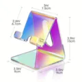 Iridescent acrylic phone stand desktop display mobile phone holder for office desk - Iridescent