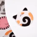 Cute cat acrylic coaster multi-color cartoon animal table insulation mat decoration. - Calico Cat