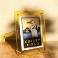 Noordse gele acryl fotolijst display standaard moderne transparante desktop foto houder - Geel