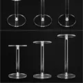 Transparante acryl display standaard set ronde tafelblad plank voor sieraden cosmetica model - Set van 3 Rond