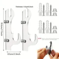 Acrylic sword wall mount holder display stand with screws for samurai swords and toys. - Transparent (1 Pair)