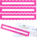 Bunte Leselineale transparente Markierungsstreifen Lesehilfen fur Kinder mit Leseschwache - Wellen-Stil / 4er-Set / Fuchsia