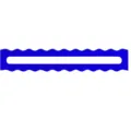 Blue reading highlight strip for kids, transparent guided reading tracking ruler for dyslexia. - Wave Style / Blue Wave Style