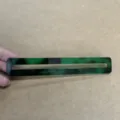 Grüner Lesestab mit Schildpatt-Muster, farbige Overlay-Führung für Kinder mit Leseschwäche. - Gerade / Schildpatt Grün