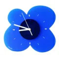 Klein blue acrylic wall clock, modern minimalist silent clover clock for home decor - Blue 4-Petal Flower