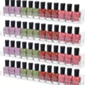 Clear acrylic 4-tier nail polish wall rack cosmetic display shelf organizer for salon storage - Set of 4