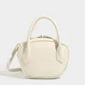 Borsa da bowling bianca minimalista elegante borsa a conchiglia borsa a tracolla versatile - Bianco avorio