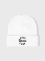 Witte gebreide muts beanie met cool uncles club borduurwerk gezellige warme wintermuts - Verstelbaar / Wit