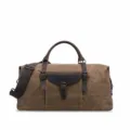 Vintage Canvas Leder Reise Duffle Bag Große Kapazität wasserdichte Weekender Tasche Herren - Khaki