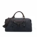 Dark Grey Waxed Canvas Travel Duffel Bag Vintage Waterproof Weekender Bag for Men - Gray