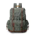 Großer Herren Wachstuch Rucksack Vintage Freizeit Reise Outdoor Rucksack Tasche Alltag - Korallen Cyan