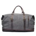 Sac de voyage en toile pour homme grande capacité bagage d'affaires variante gris foncé - Gris