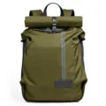 Wasserdichter Nylon Roll-Top Rucksack große Kapazität minimalistische Reisetasche Herren - Armeegrün